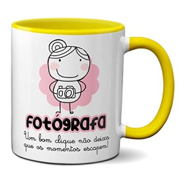 Imagem de Caneca Fotógrafa Um Bom Clique Eterniza Os Momentos Presente (Amarela)