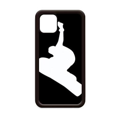 Imagem de Skateboarding Sport Black Jumping Outline para iPhone 12 Pro Max Capa para Apple Mini Mobile Case