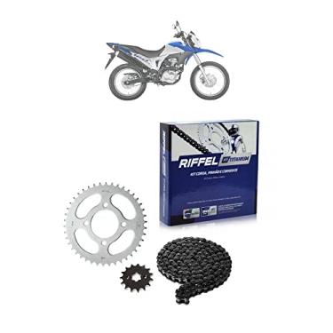 Imagem de Kit Nxr 150 Bros Esd (03 , 05) 50Z X 17Z Com Corrente 428H X 130L , Titanium (1045) , Riffel