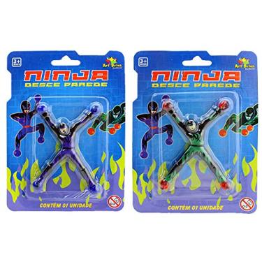 Imagem de Bonecos Ninja Gruda Desce Parede Sozinho Vidro Brinquedo Pegadinha Decoração Quarto Crianças Cores e Modelos Variados