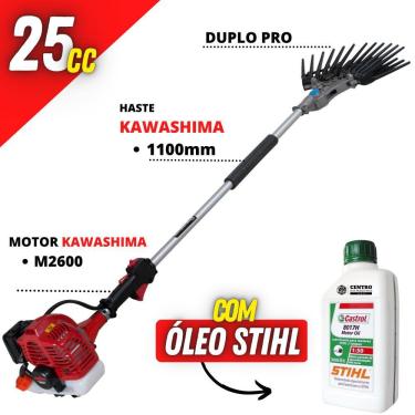 Imagem de Derriçadeira Profissional Para Café Kawashima com Haste 110cm e Kit de Garra Dupla Para...
