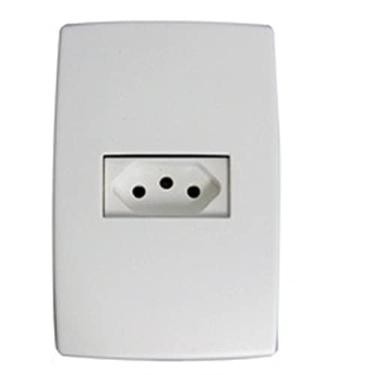 Imagem de TOMADA 2P+T HORIZONTAL 4X2 10A BRANCO - PIALPLUS - PIAL - 615080