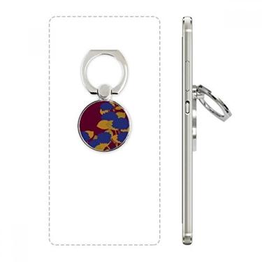 Imagem de Suporte de anel de telefone com suporte ajustável para pintura de cultura japonesa flor ouro azul