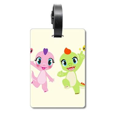 Imagem de Dinosaur Kingdom Love You Mala Etiqueta para Bagagem Cartão de Bagagem Etiqueta Scutcheon