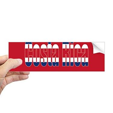 Imagem de DIYthinker Adesivo retangular para para-choque com nome da bandeira da Costa Rica