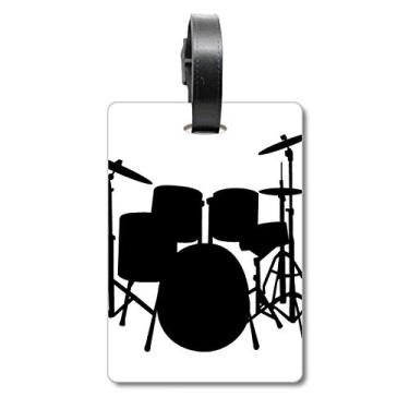 Imagem de Kit de bateria para música musical com etiqueta para bagagem e cartão de bagagem