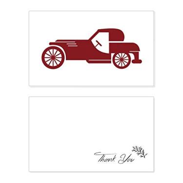 Imagem de Caderno geométrico clássico de carros vermelhos, cartão de agradecimento, papel de aniversário, agradecimento de casamento