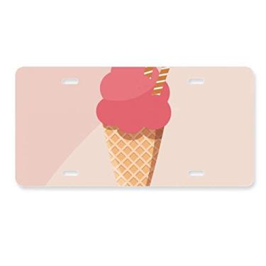 Imagem de DIYthinker Biscuits Egg Cone vermelho sorvete placa decoração aço inoxidável automóvel
