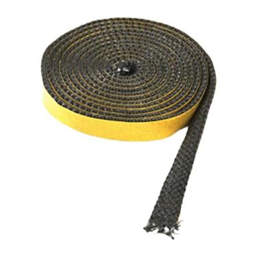 Imagem de Generic Fita de vedação para fogões, substituição de fita plana de fibra de vidro, multifuncional, corda para fogões, porta, lareira, 3 mm x 12 mm x 2.5 m