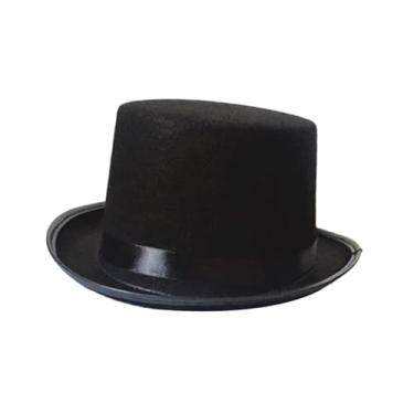 Imagem de Tachiuwa Chapéu preto de cartola mágico steampunk chapéus de feltro chapéu gótico para baile de máscaras, boate, G para adulto