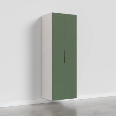 Imagem de Armário Multiuso 2 Portas 70cm sem Rodapé Ipanema Cabecasa Madeiramadeira Verde Folha/branco