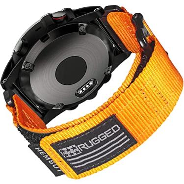 Imagem de Compatível com pulseira de relógio Garmin, pulseira esportiva de nylon super resistente com design de laço tecido, para fthree_browse-bin) nix/Forerunner/Vivoactive/Approach/MARQ/quatix/D2 Series