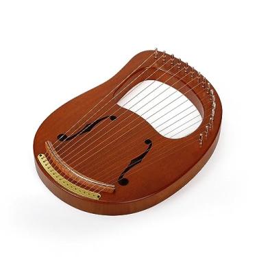 Imagem de Harpa de lira portátil de 16 cordas, instrumento musical com madeira maciça, instrumento de cordas profissional, ideal para aprender e tocar iniciantes (1)