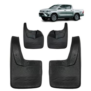 Imagem de Kit Aparabarro Lameiro (Parabarro) Dianteiro e Traseiro Adaptável Hilux Pickup SR SRV SRX Conquest Aplicação nos anos 2016 2017 2018 2019 2020 2021 2022 2023 4 Peças