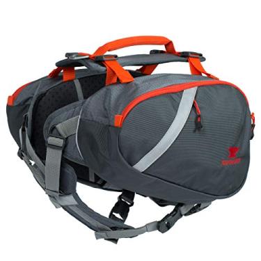 Imagem de Mountainsmith K9 Mochila canina ajustável no peito e nas costas, bolsas de sela com bolsos com zíper para acampamento, viagens, ao ar livre, mochilão, caminhadas