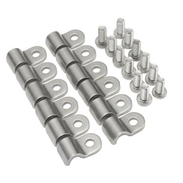 Imagem de Braçadeira de linha de freio de aço inoxidável 3/16" com parafuso de varão de rua personalizado Dune Buggy (24 peças)