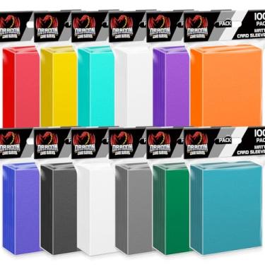 Imagem de 1200 capas de cartas Toploaders para cartas colecionáveis, 12 cores macias para cartões de beisebol para cartões padrão, adequado para MTG, cartão de futebol, cartões esportivos, cartas de jogos