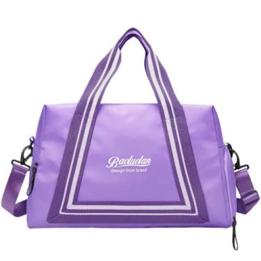 Imagem de Mochila Bolsa Masculina Feminina Notebook Resistente Com Capa de Chuva Bolso Antifurto Para o Seu Dia a Dia Escola Faculdade Saída USB/FONE Cabo de Aço… (Roxa)