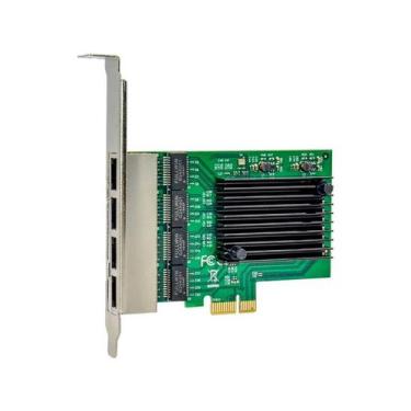 Imagem de Placa De Rede Realtek Quad 4 Portas Gigabit 1000mbps Pcie X1 - Oem 