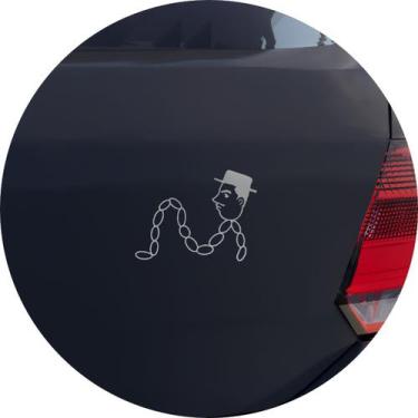 Imagem de Adesivo de Carro Professor Linguiça - Cor Prata - Melhor Adesivo, Prat