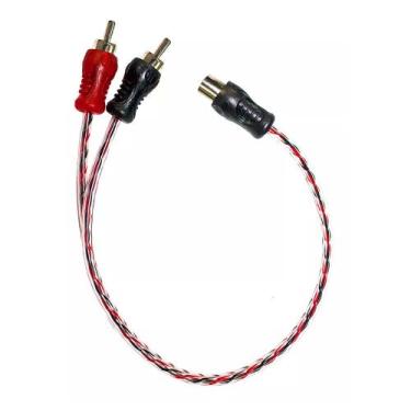 Imagem de Cabo Rca Automotivo Y 20cm 1f Injetado Cobre Trançado Evus - STORM