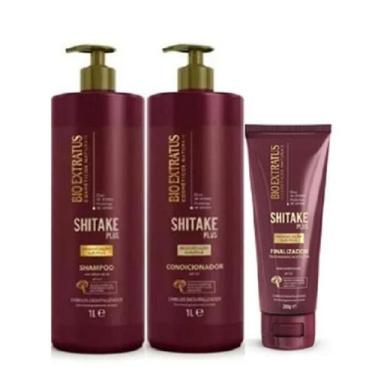 Imagem de Bio Extratus Shitake Plus (Shampoo+Condicionador 1L+Finalizador Noite/