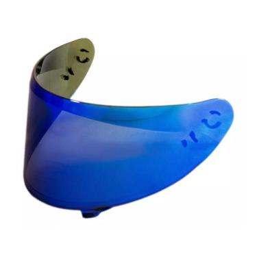 Imagem de Viseira Capacete ASX Axxis V18B Revo Espelhada Colorida Moto, Azul