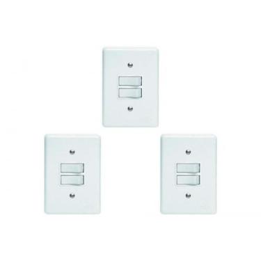 Imagem de Kit C/3 - Conjunto Perlex''Branca''Com Placa(2Simples) 2382