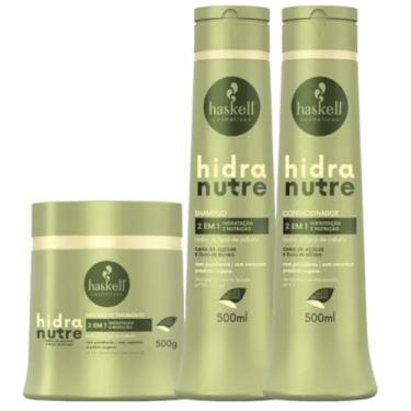 Imagem de Kit Haskell HidraNutre Shampoo 500ML 1 Condicionador 500ML 1 Mascara 5