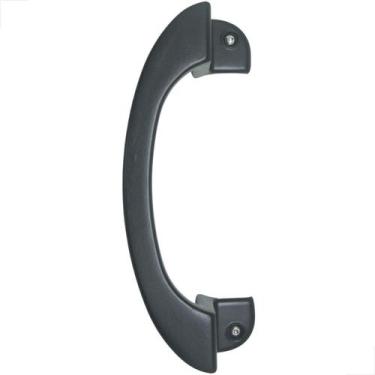 Imagem de Puxador Arco 250 Alumínio Esquadria Para Porta Portão Preto - Udinese 