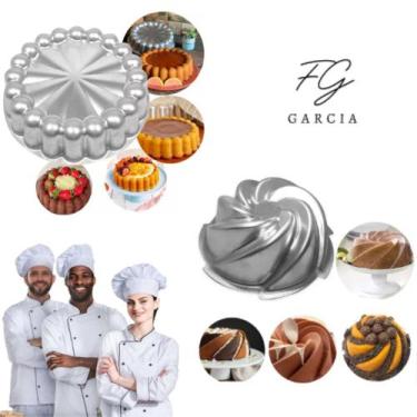 Imagem de Kit De 1 Forma Charlotte Para Bolo Nórdico Nordic Cake Bolo Bundt + 1 