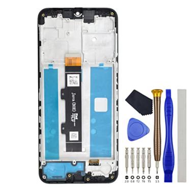 Imagem de Substituição do conjunto de tela sensível ao toque do digitalizador LCD completo para Motorola Moto G20 XT2128-1 com moldura de tela e kit de ferramentas preto de 6,5 polegadas