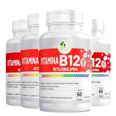 Imagem de KIT C/4 Un. Vitamina B12 Metilcobalamina 60 cápsulas - Fits Life