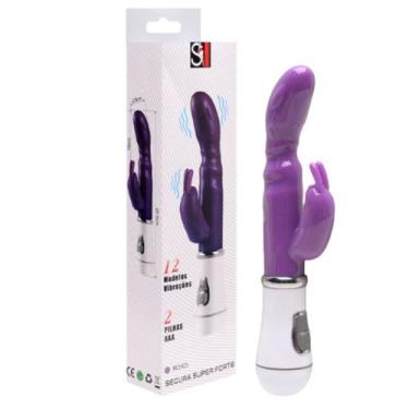 Imagem de Vibrador Jelly Rabbit 10 Vibrações Resistente a água Cia Import, Roxo
