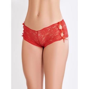 Imagem de Calcinha Caleçon Rendado Shortinho Sensual Detalhe Lateral - ALTIE, GG
