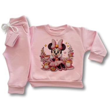 Imagem de Conjunto Moletom infantil Bebê Menina Grosso Roupa de Frio - Timiliki,
