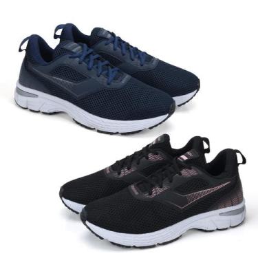 Imagem de Kit 2 Pares Tênis Fitness Esporte Cadarço Conforto Caminhada - Vorax, 