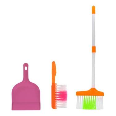 Imagem de Kit  Limpeza Vassoura Vassourinha Nylon Escova Pá Brinquedo - Art Brin