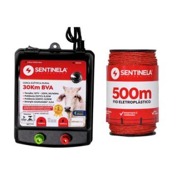 Imagem de Kit Eletrificador Cerca Rural 30km BV + Cabo 500m - Sentinela