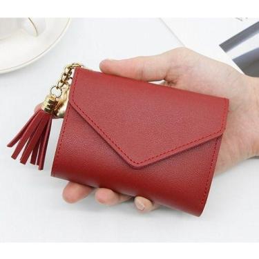 Imagem de Carteira Feminina Pequena Slim Porta Cartao Couro Luxo Moda - Tem Tudo