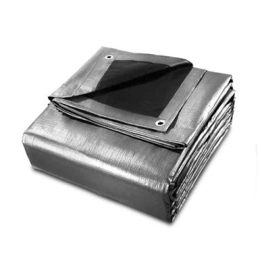 Imagem de Lona Impermeável Cinza Preto Blackout 300 micras 8x2m - BRN COMMERCE