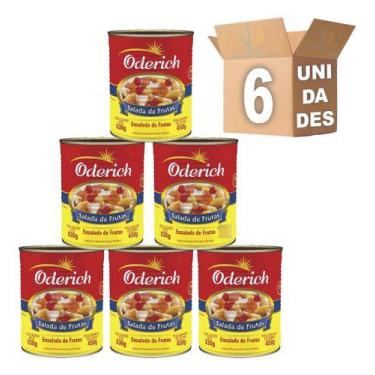 Imagem de Kit 6 Salada De Frutas Em Conserva Oderich Lata
