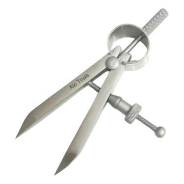 Imagem de Compasso Profissional Aço Ourives Ponta Fixa 65mm Import - AIC