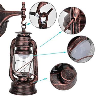 Imagem de Luminária de Parede Estilo retrô, Luminária de Parede de Ferro Antigo, ótima para Corredor de Bar e café (Cor Bronze Avermelhado)