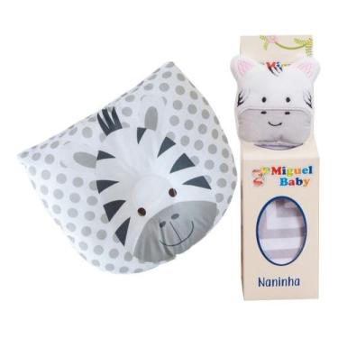 Imagem de Kit de Dormir Naninha Pelúcia + Travesseiro Anatômico Baby Zoo 2 Pçs S