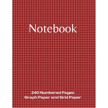 Imagem de Graph Paper Notebook: Project Workbook with 240 Numbered Pages Quad Ruled 5 x 5 Graph Paper and Dot Grid Paper | 8.5" x 11" | PLUS Journal Pages | For Ideas, Notes, Sketches