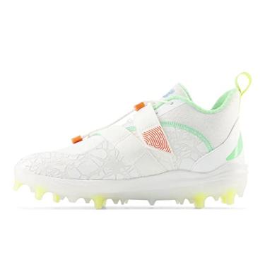 Imagem de New Balance Tênis de beisebol unissex FuelCell Lindor V2 Comp, Branco óptico/libélula neon/jade elétrico, 14.5 Women/13 Narrow Men