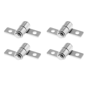 Imagem de MTQY 4 peças, eixo de dobradiça de torque de metal prateado de 29 mm, dobradiça de amortecimento, torque compacto, giratório de 360 graus, adequado para laptops e monitores LCD, capa protetora