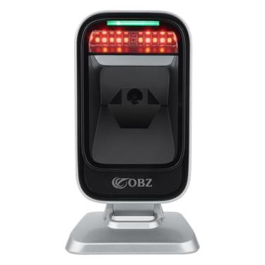 Imagem de OBZ Scanner de código de barras 1D 2D QR mãos-livres, omnidirecional, com fio, USB, desktop, leitor de código de barras 1D 2D PDF417, detecção de imagem matriz de dados para armazém, supermercado,