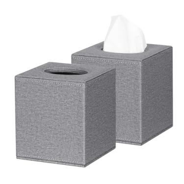 Imagem de ArcaGuru Capa quadrada de caixa de lenços de papel, suporte de caixa de lenços de papel elegante com fundo magnético, caixa de lenços para penteadeira, tanque de banheiro, balcão, mesa de cabeceira,